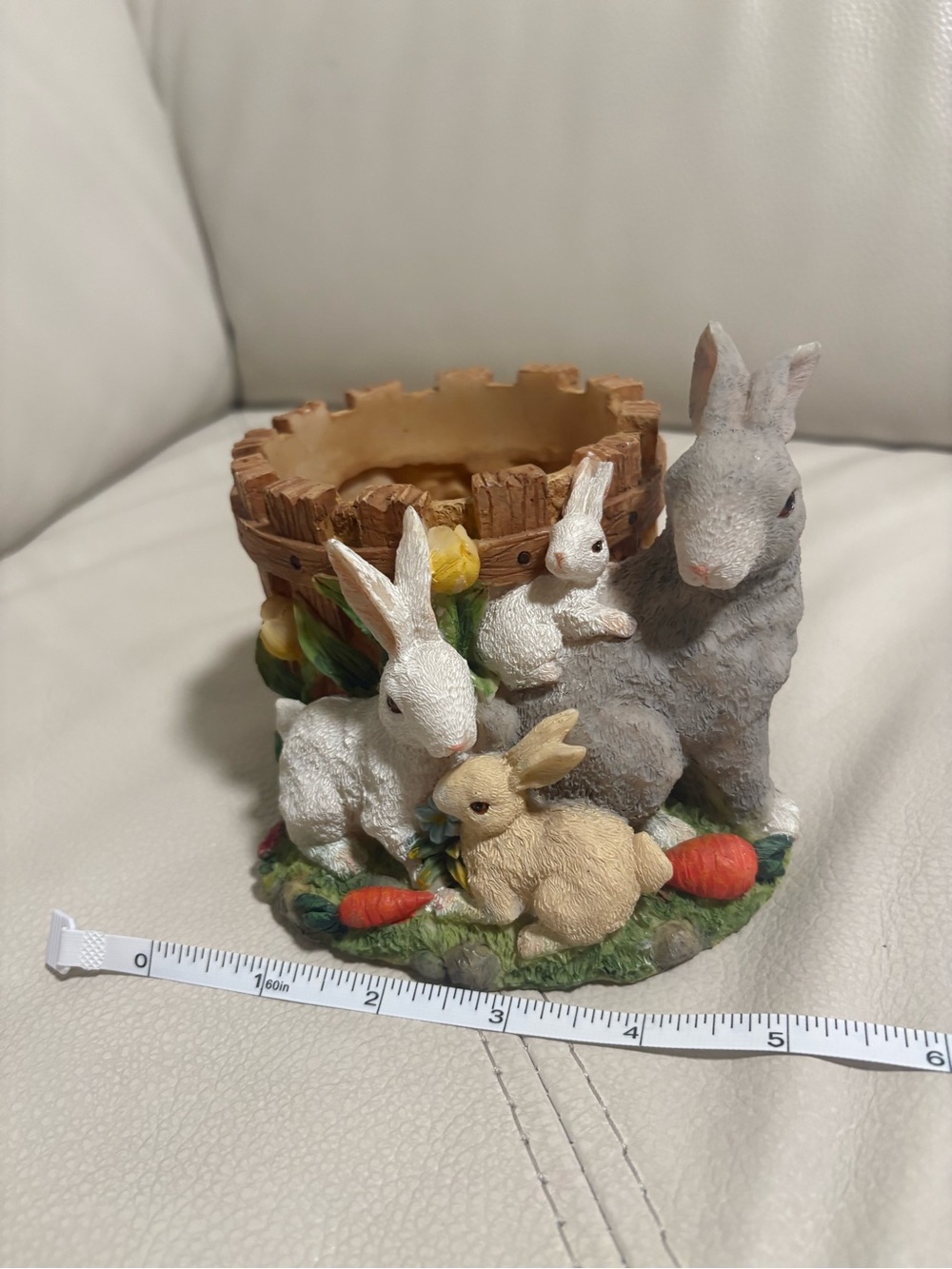 Whimsical Bunny Family Desk Organizer | Multicolor Decor